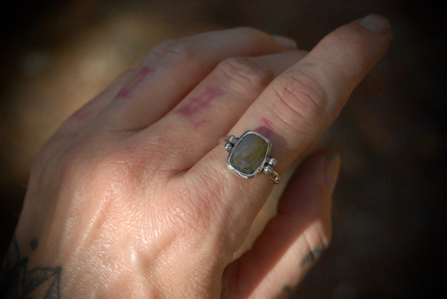 Champagne Sapphire Ring sz-7