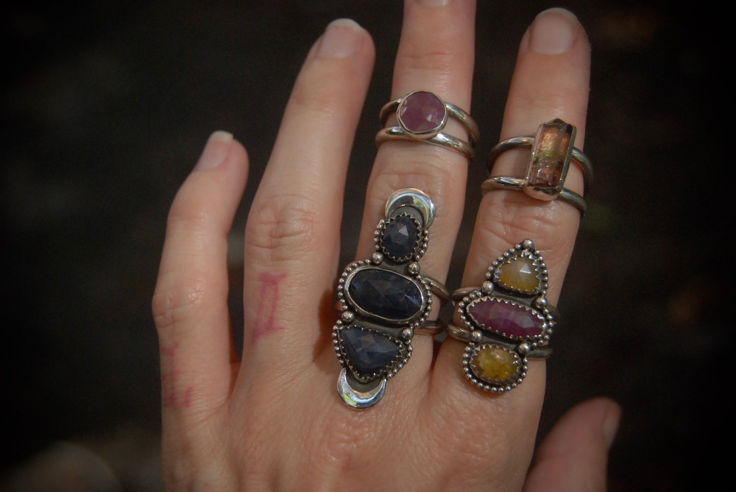 Sun Sapphire Ring sz- 7.25