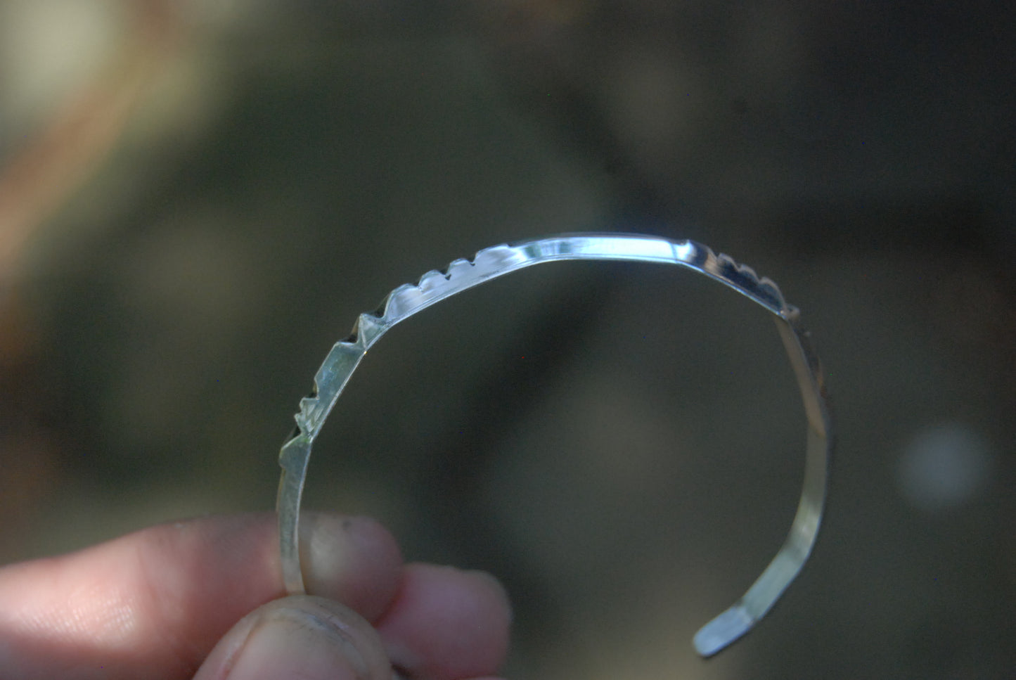 Simple engraved stack cuff