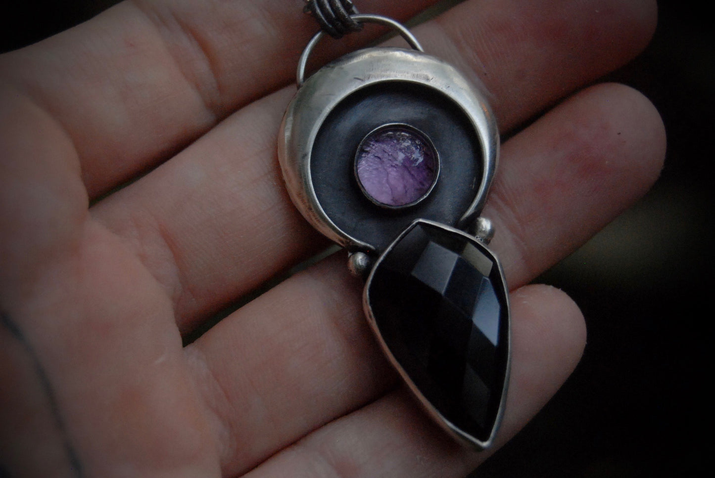 amethyst moon necklace