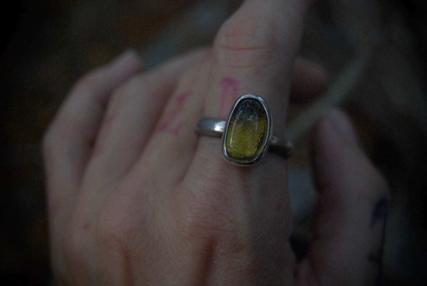 Large Amber Stack Ring SZ-9