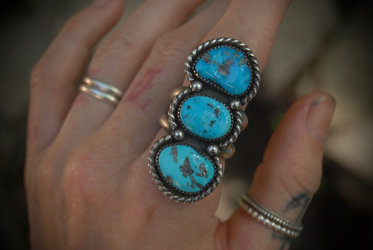 Sleeping Beauty Nugget Ring sz- 8