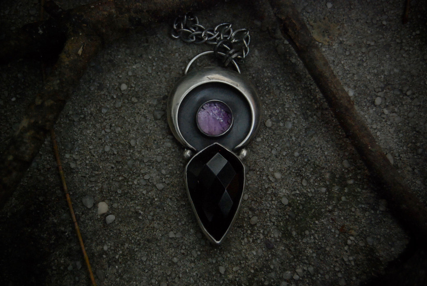 amethyst moon necklace
