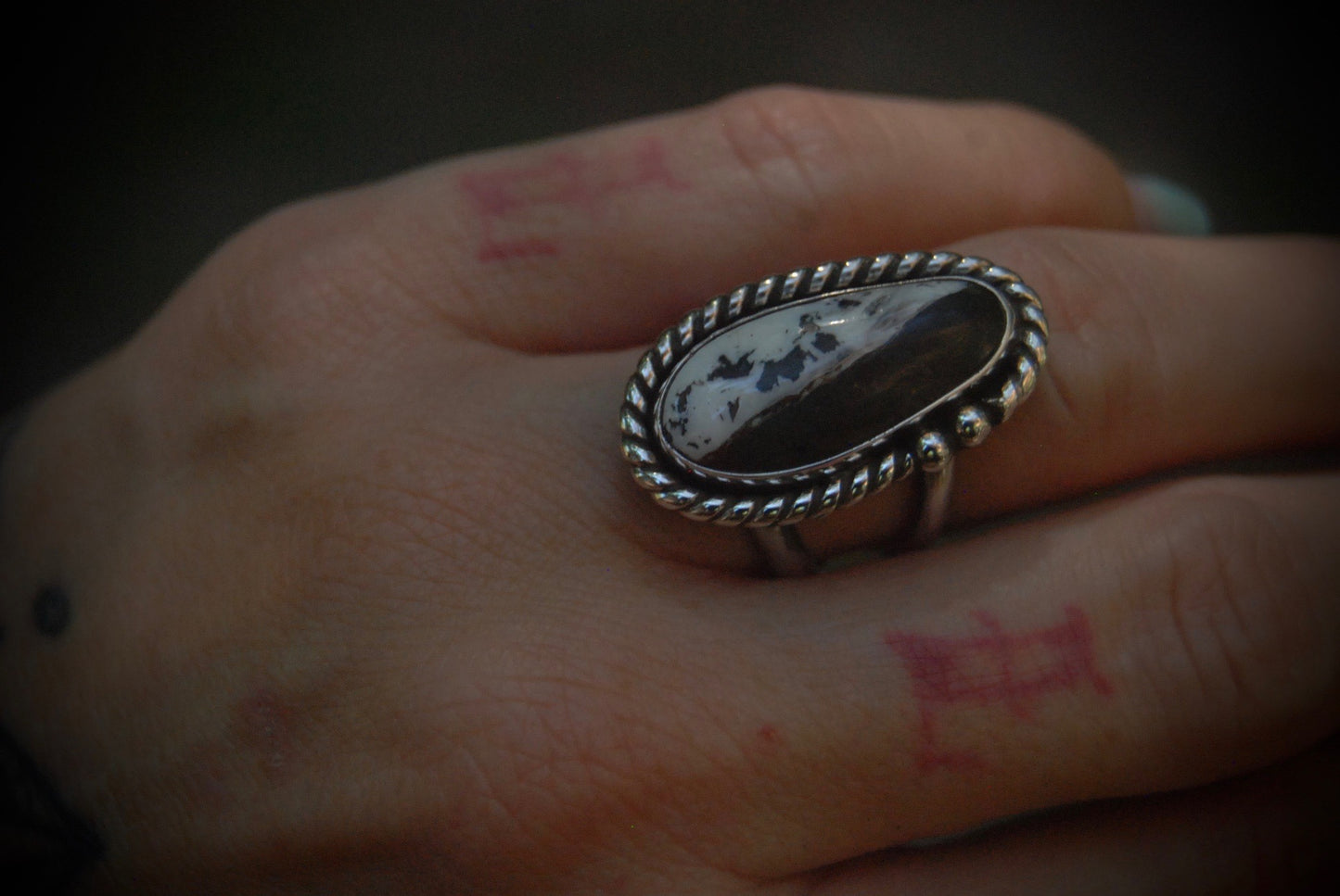 Pilar White Buffalo Ring sz-5