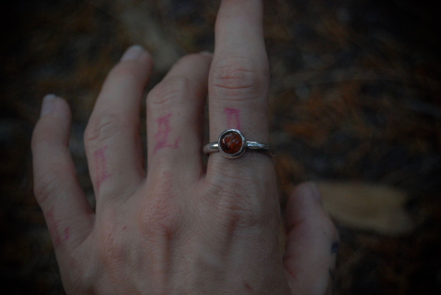 Amber Stack Ring SZ- 8.5