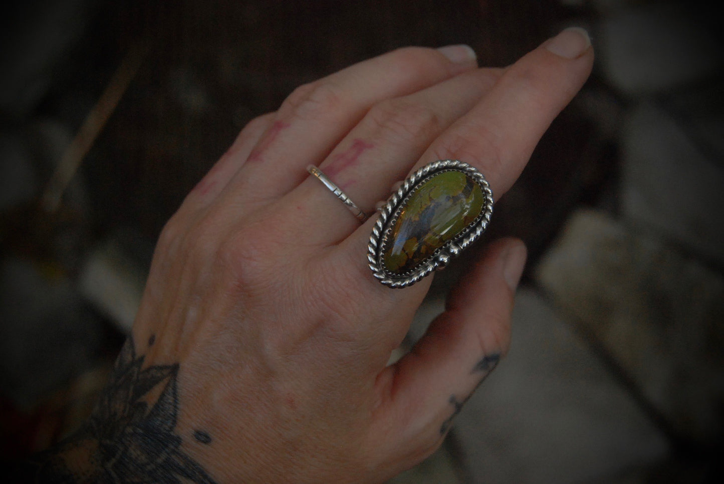 Froggy Green Ring sz-6.5