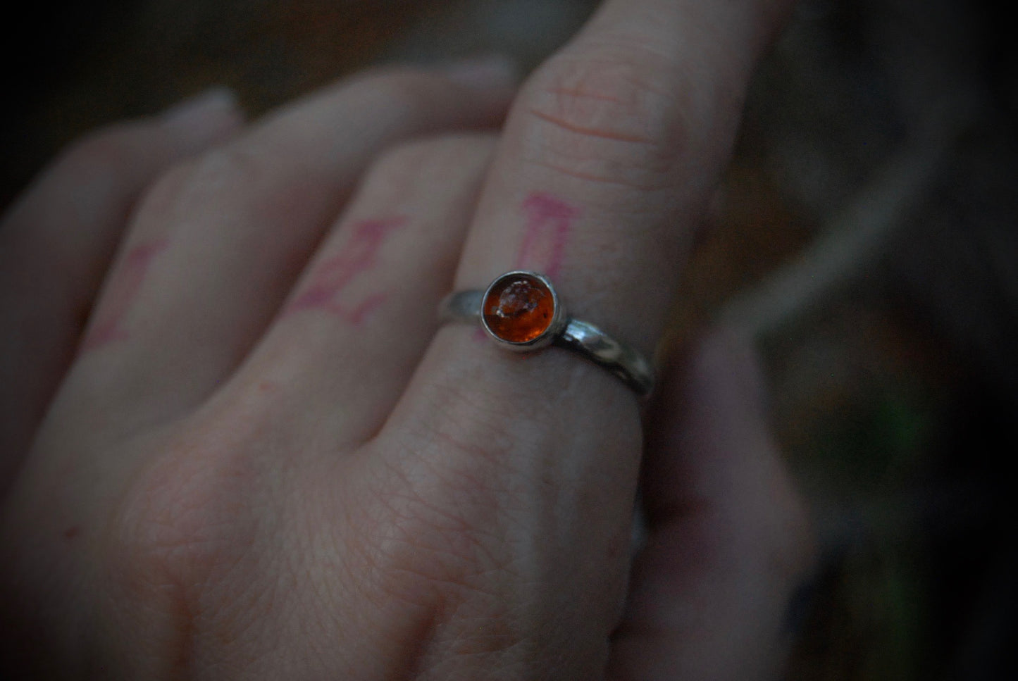 Amber Stack Ring SZ- 6.75