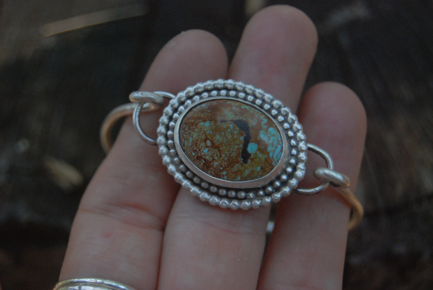 Turquoise lock bangle