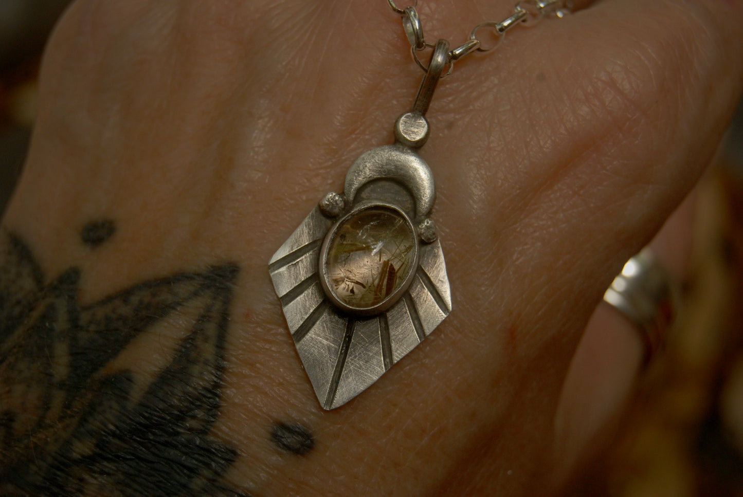 Rutilated Moon Burst