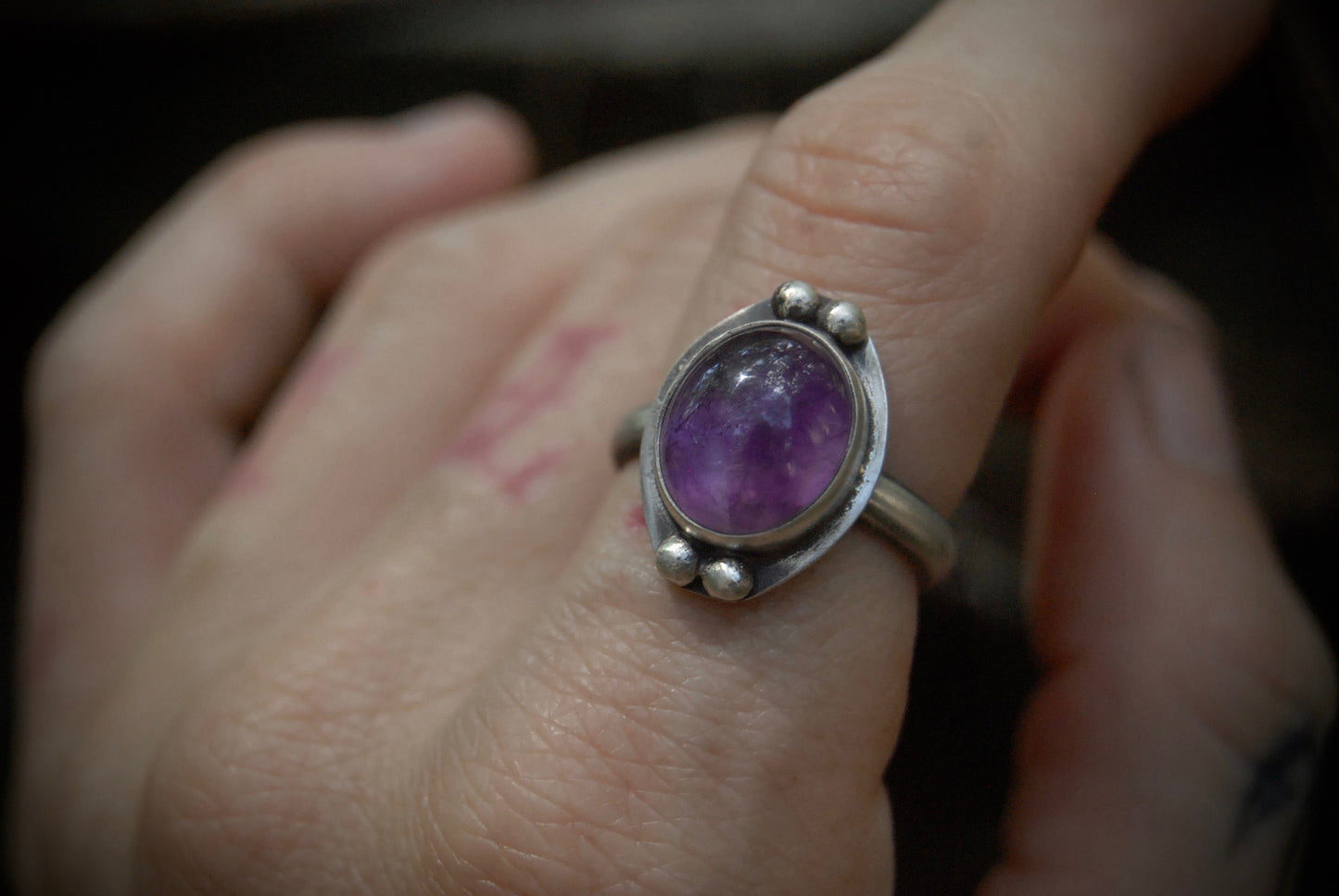 amethyst shade ring |size-6.5|