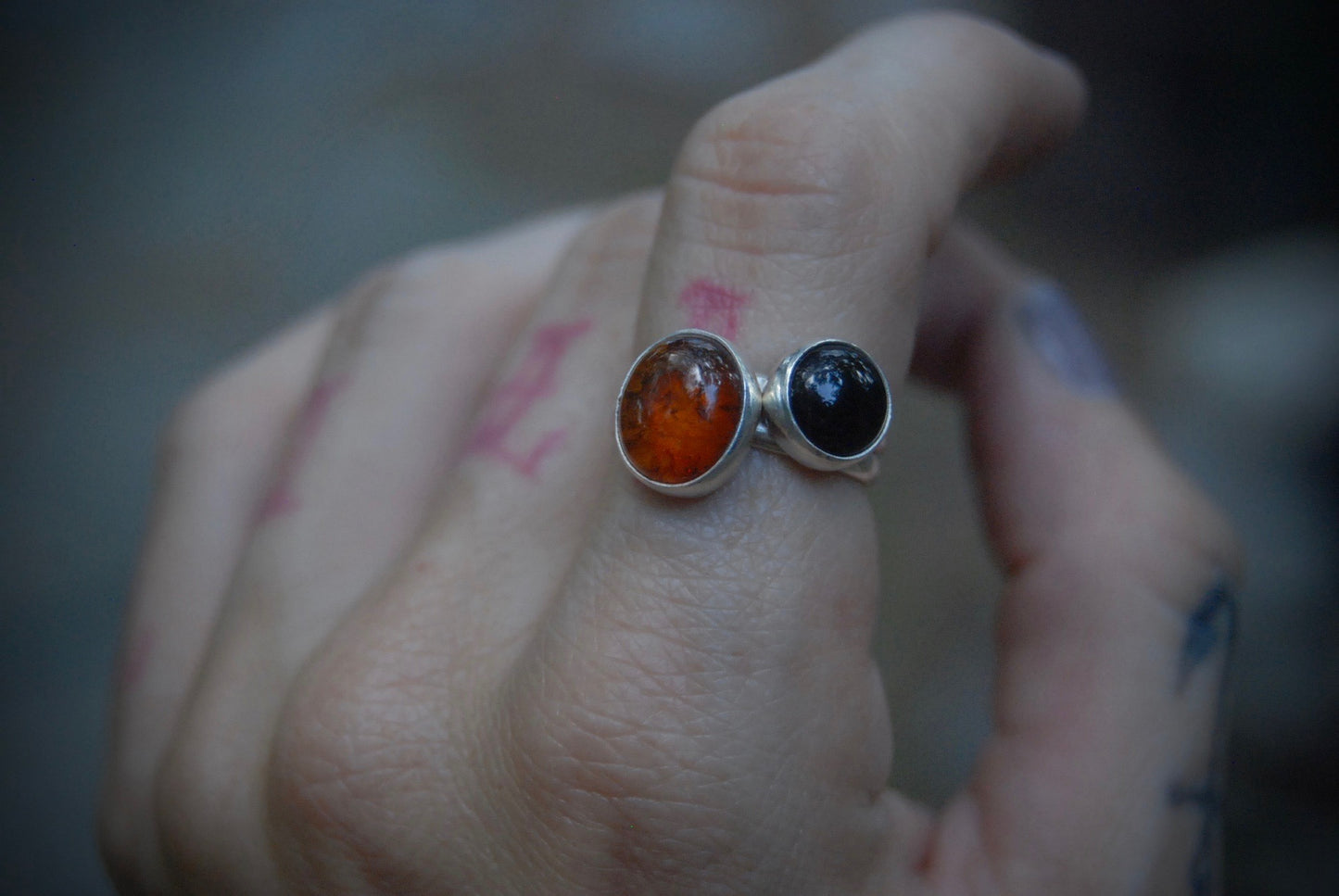 Amber and onyx stack set