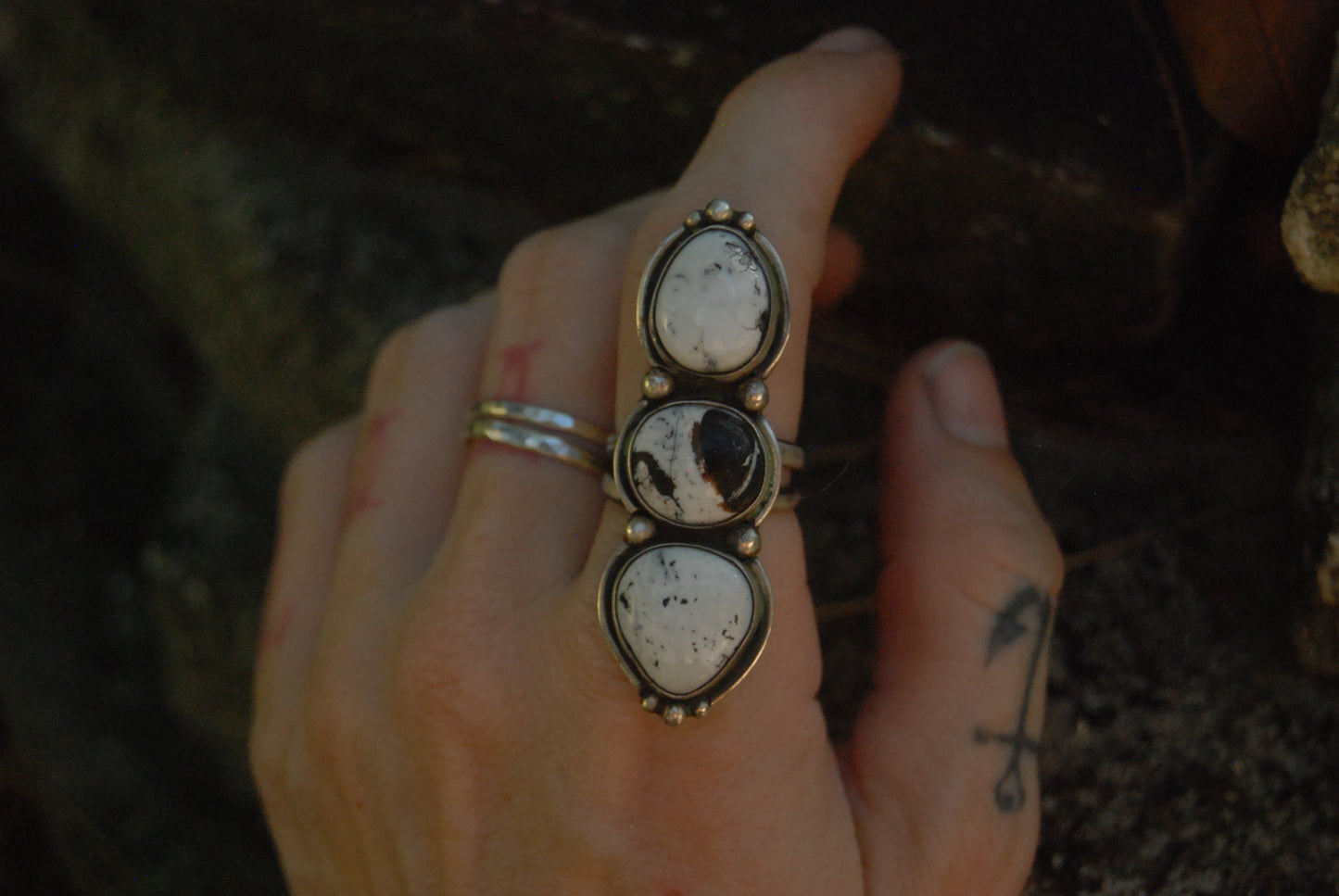 White Buffalo Ring Sz- 7