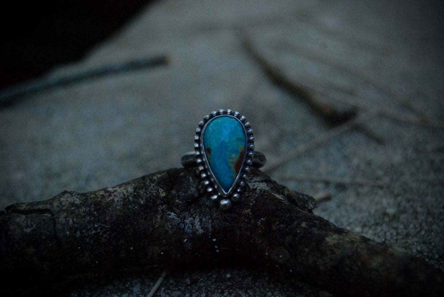 Teardrop Turquoise Ring SZ- 5.5
