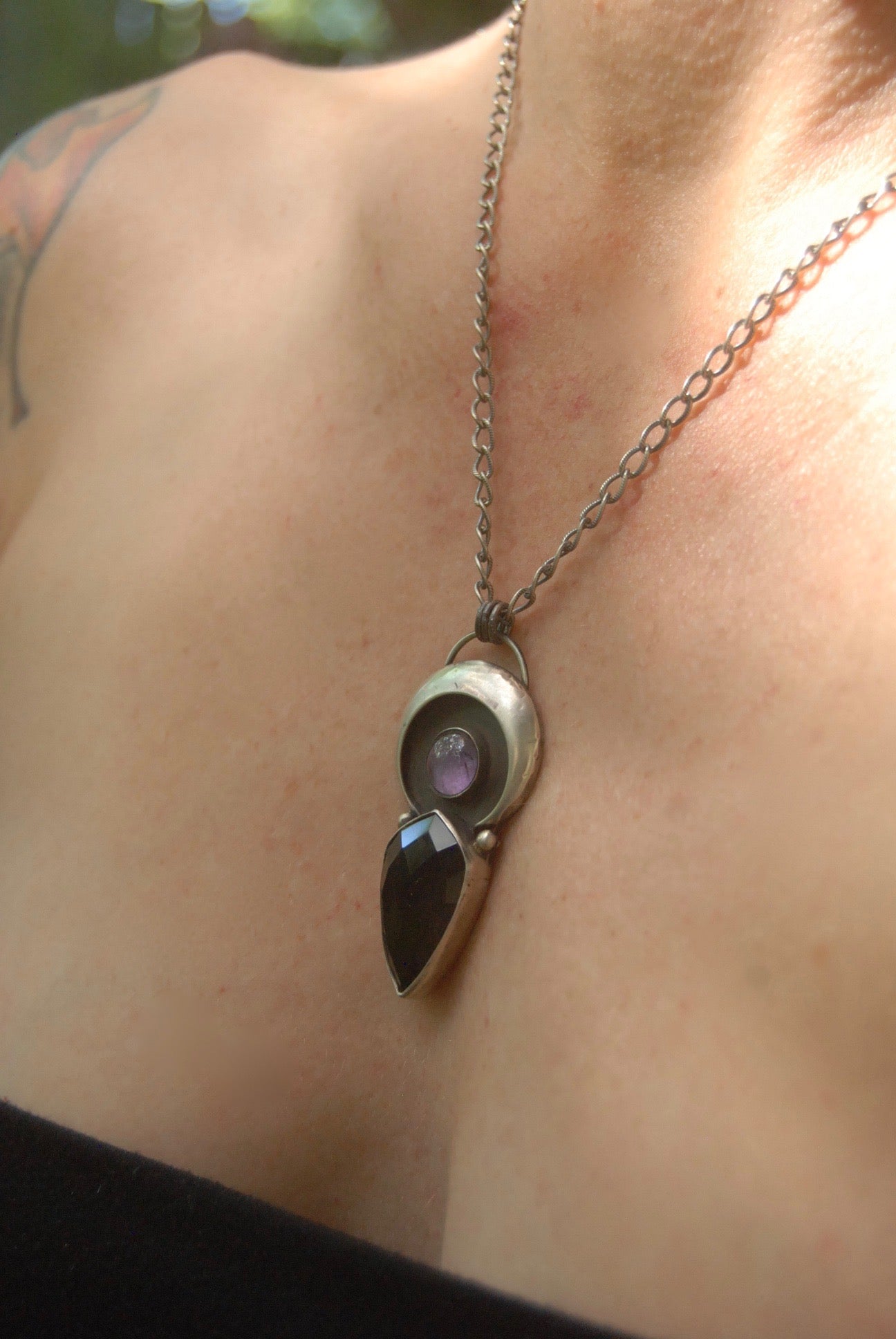 amethyst moon necklace
