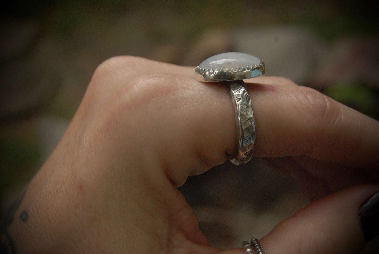 Simple Moonstone Ring sz-8.5