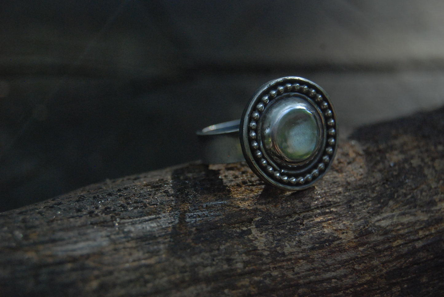 Silver sun ring