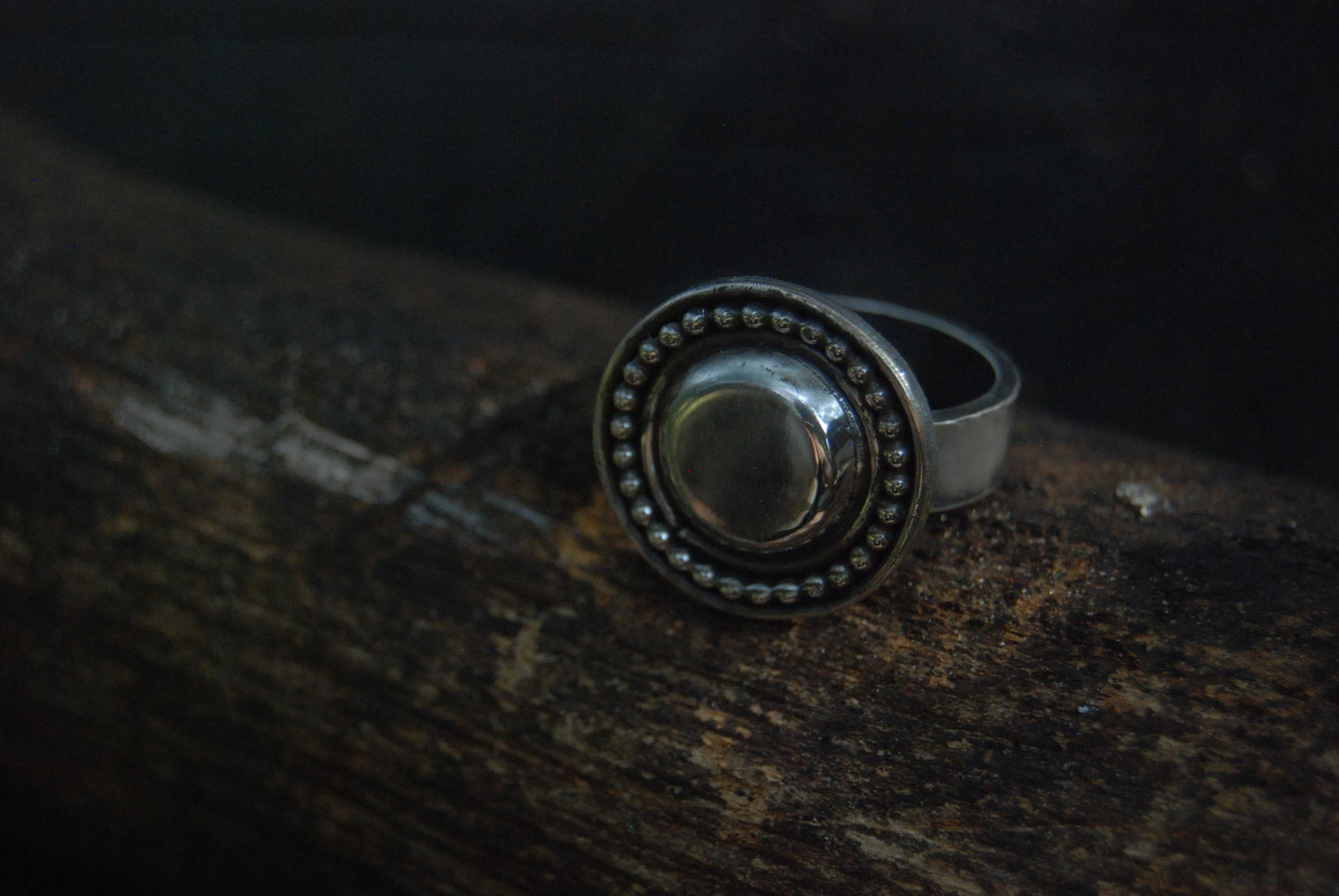 Silver sun ring