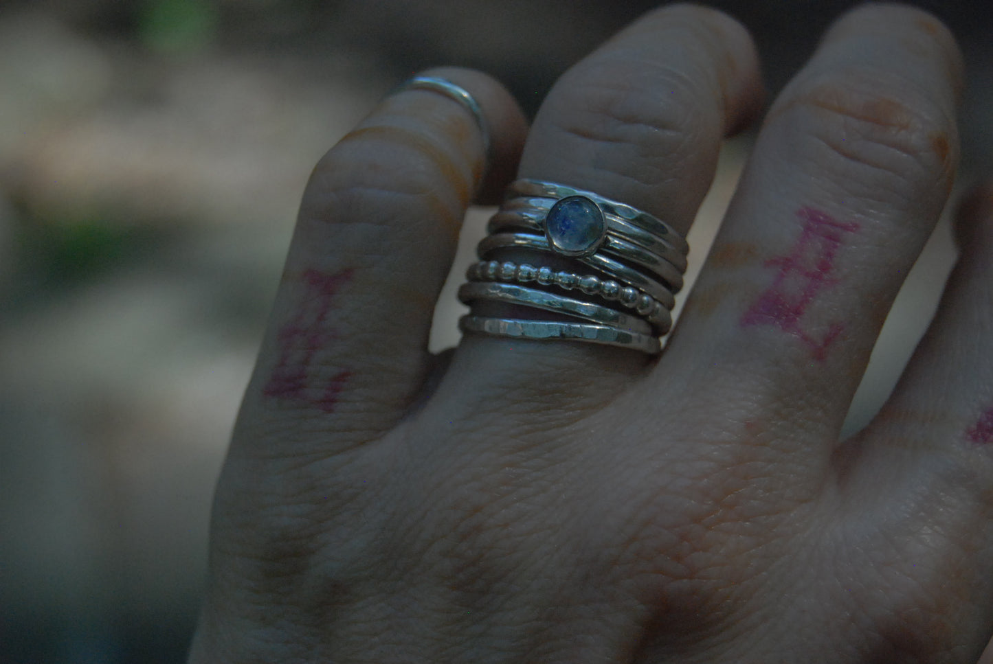 MTO 4 silver stack rings