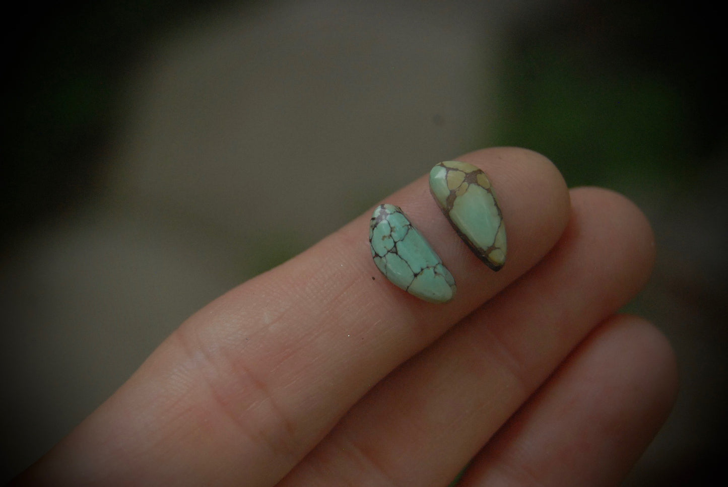 *MTO* Turquoise Feather Earrings