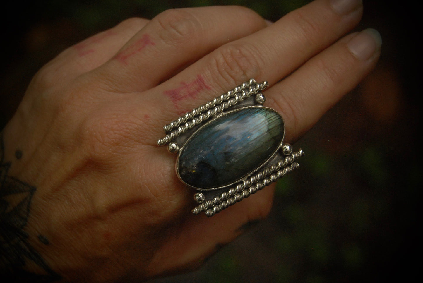 Blue Lab Ring sz-8