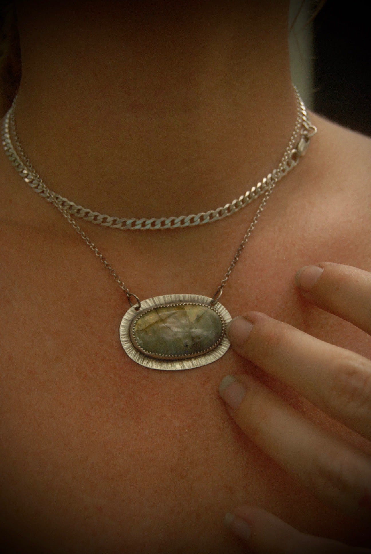 Oval Labradorite Necklace