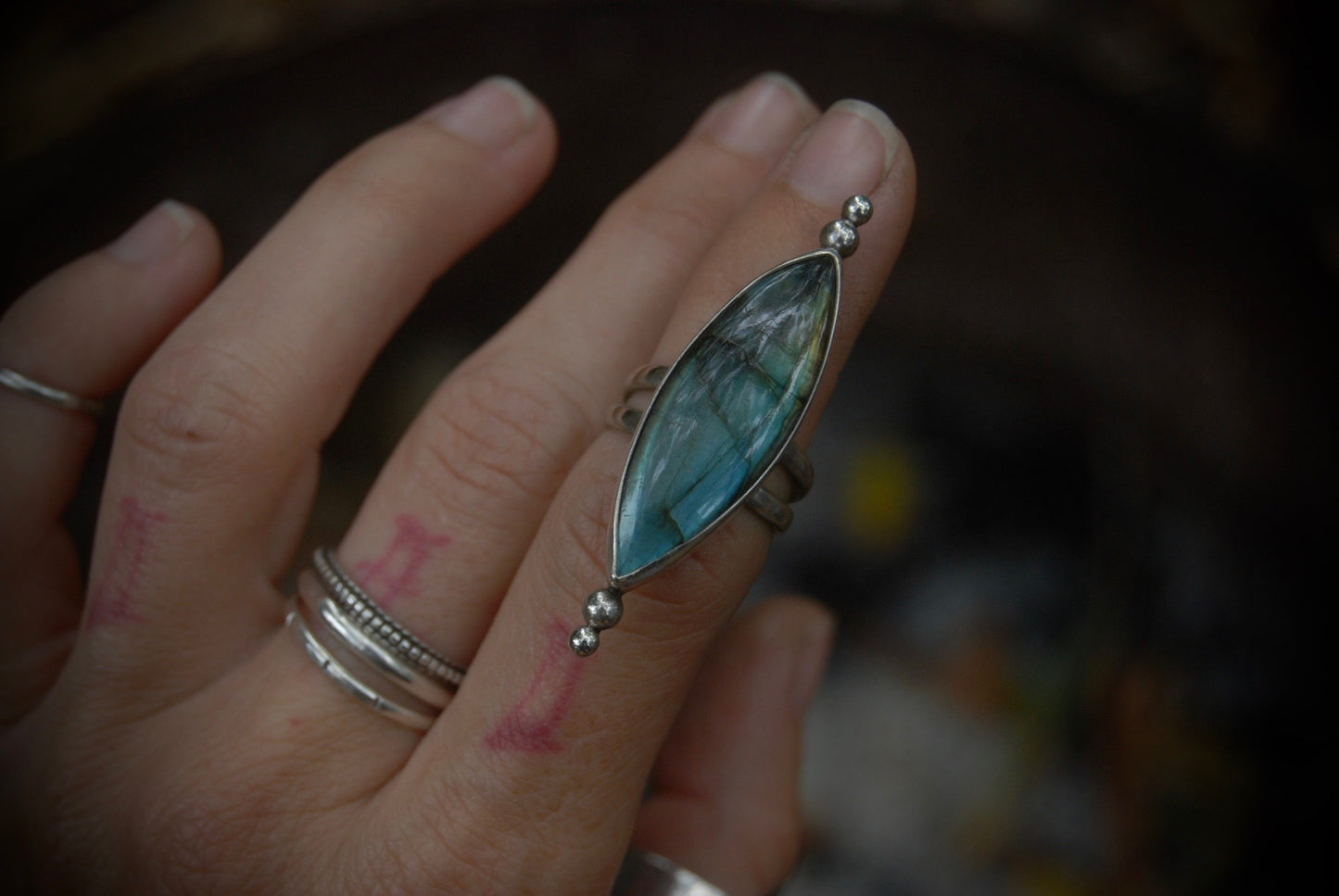 Marquise Labradorite sz-6