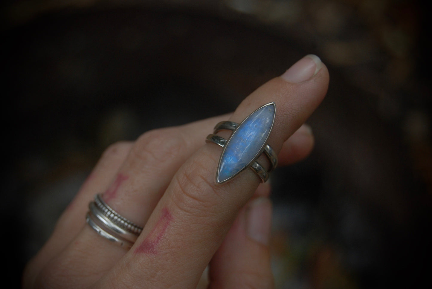 Small Moonstone Ring sz-5
