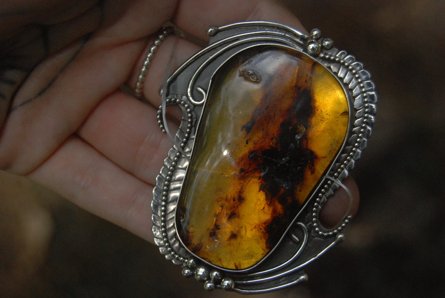 Dakota Amber Pendant/Ring