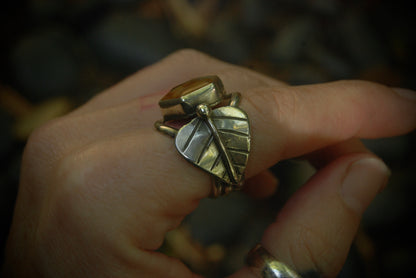 Citrine Leaf Ring