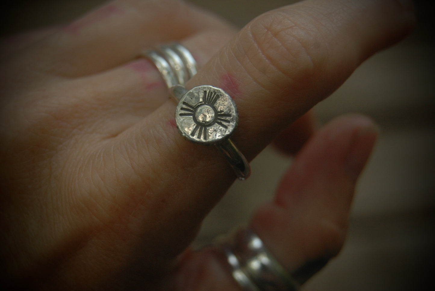 Sun stack ring sz- 8