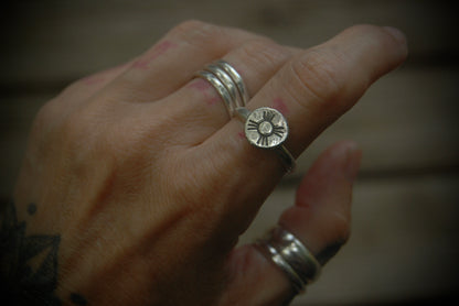 Sun stack ring sz- 8