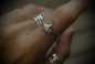 Silver nugget stack ring sz- 7