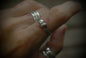 Silver nugget stack ring 3 sz-6.5