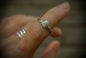Silver nugget stack ring 5 sz-5.5