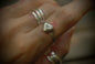 Silver nugget stack ring 6 sz-8.5