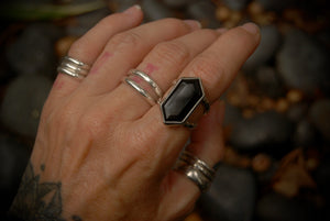 Single Hexagon Ring sz 6.5