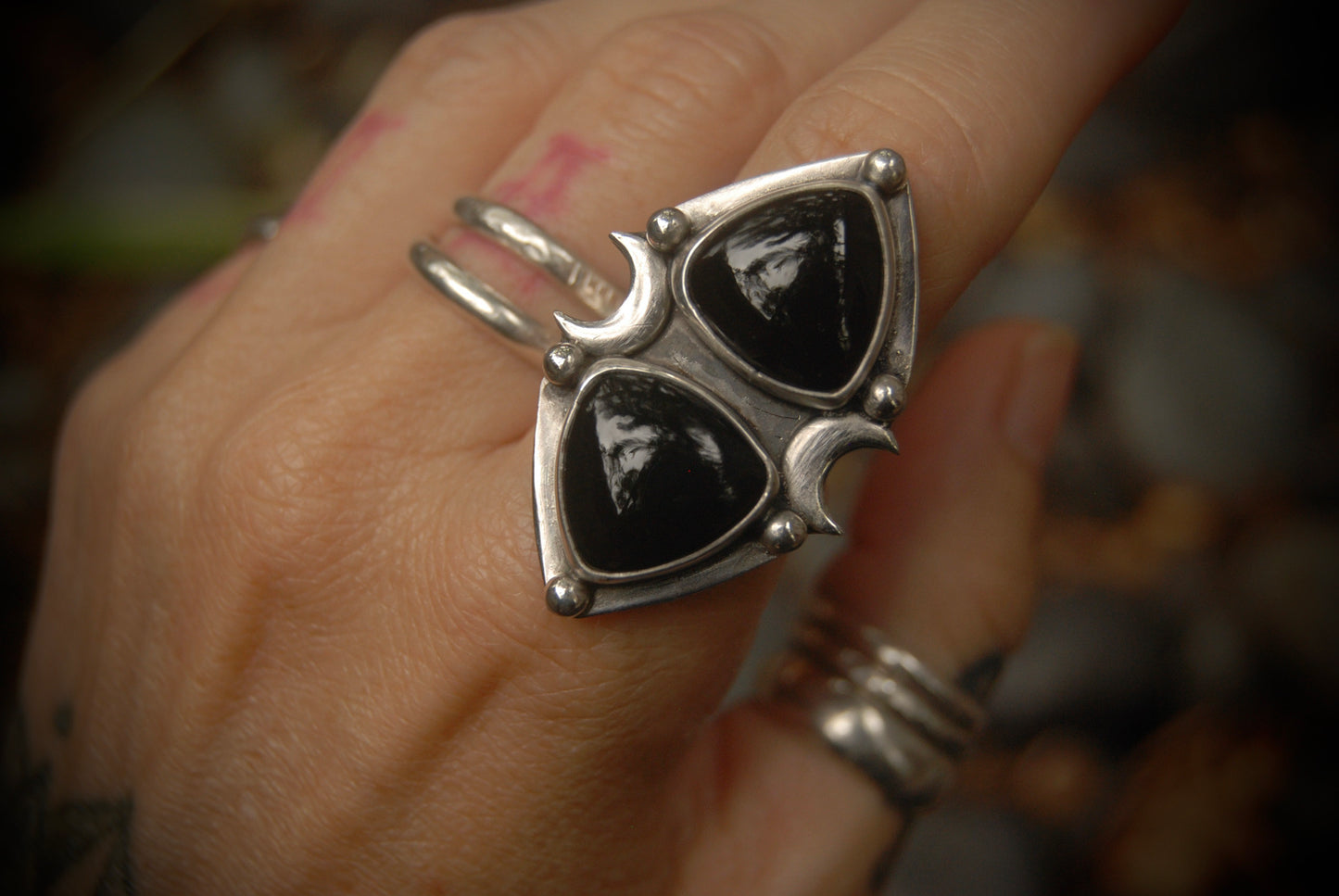 Dark Moon Ring sz 8-8.25