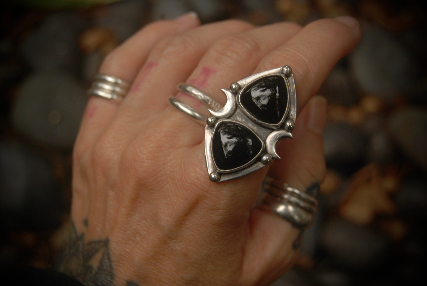 Dark Moon Ring sz 8-8.25