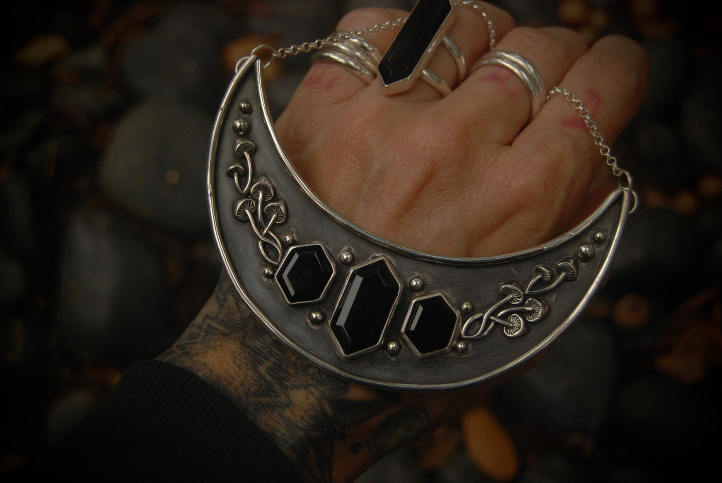 Enchanted Moon shield Necklace