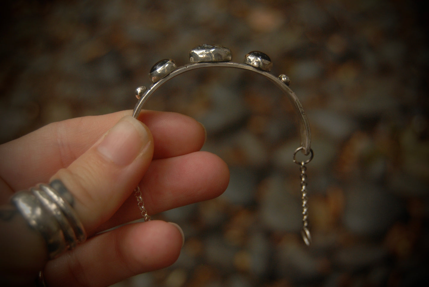 Rune Moss Agate Cuff