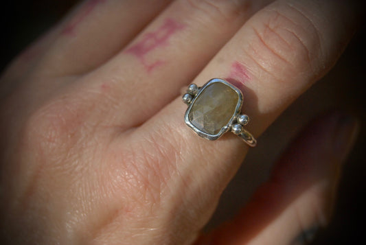 Champagne Sapphire Ring sz-7
