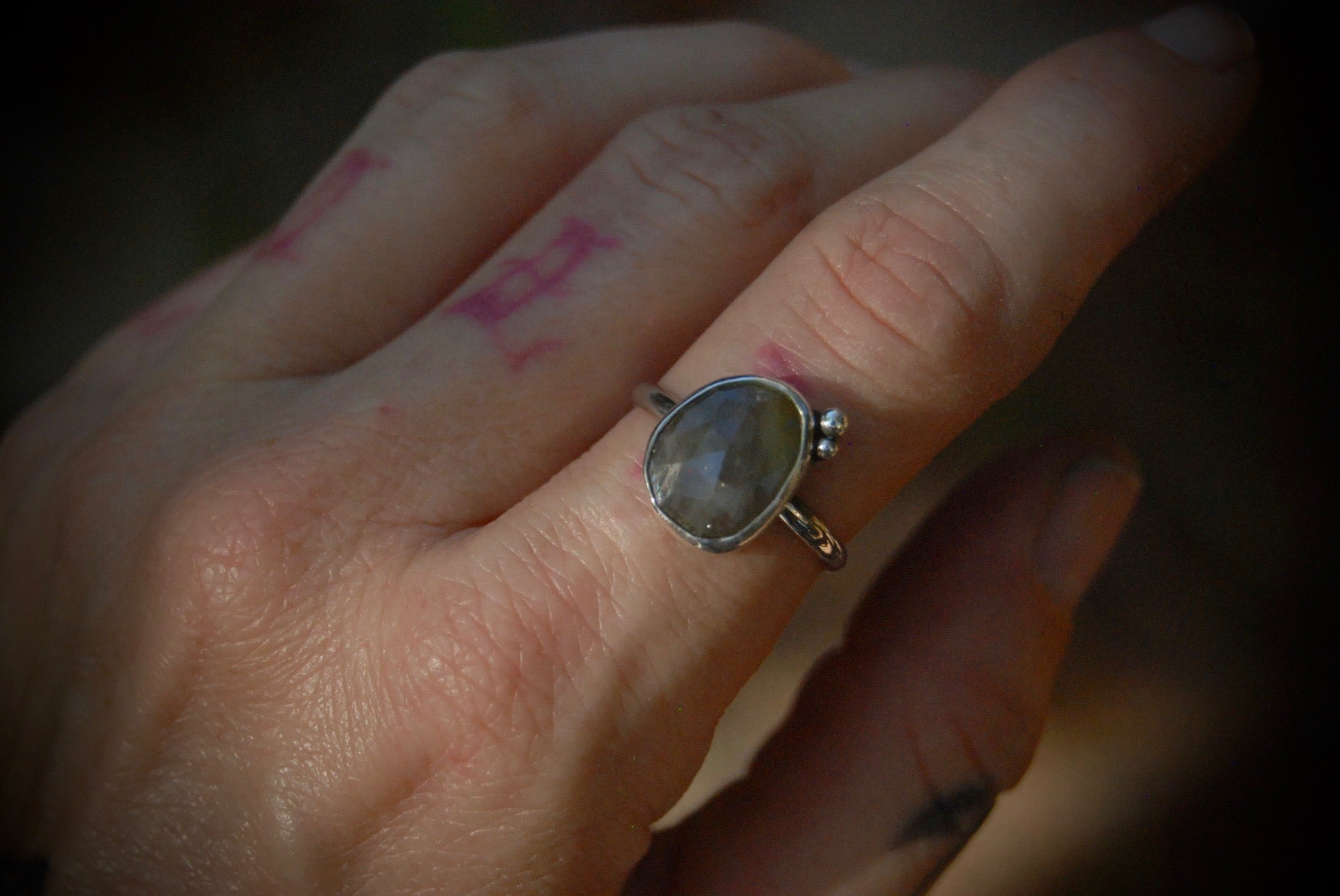 Olive Sapphire Ring sz-7