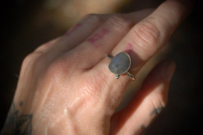 Pale Blue Sapphire Ring sz-8.75