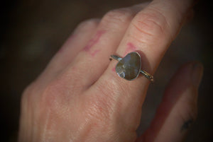 Olive Sapphire Ring sz-9.75