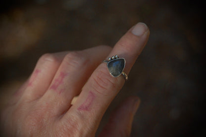 Teal Sapphire Ring sz-6