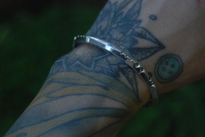 Simple engraved stack cuff