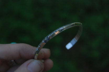 Simple engraved stack cuff