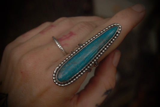 Slender Tear Drop Ring sz- 6.5