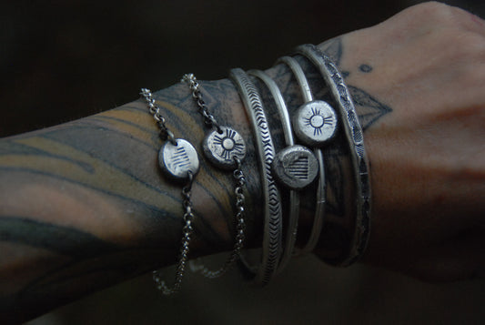 Rustic rain chain bracelet