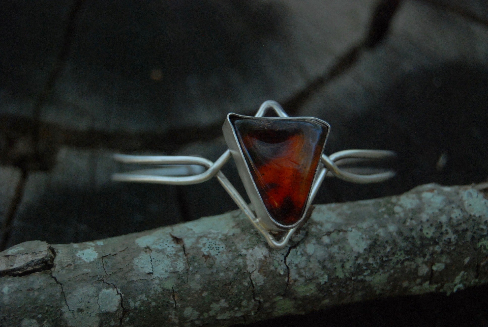 Amber geo stacking bangle